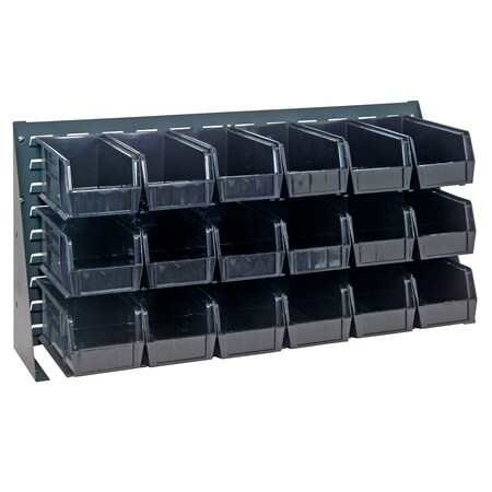 Steel Complete Package Unit And Storage Bin Combination, 8 In D X 19 In H X 36 In W, 3 Shelves